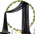 Outdoor Curtains: Black Sheer Chiffon Arch Drapes, 29 in x 6.5 Yd