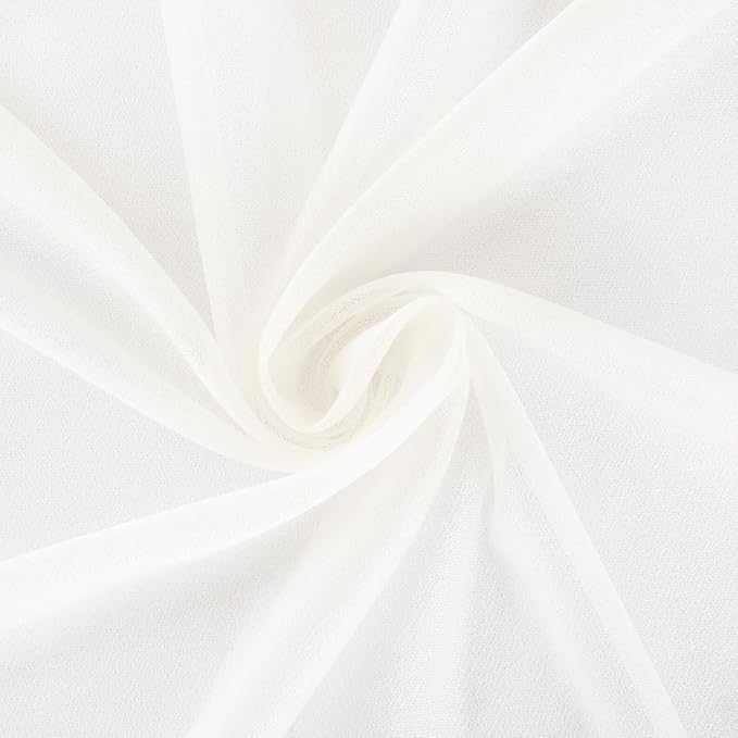 Outdoor Curtains Ivory Sheer Wedding Arch Drapes, 4 Panels 29 x 20 Ft