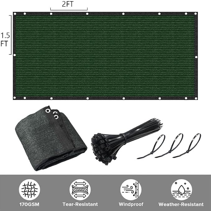 Decorative Fence Privacy Screen 4 ft x 153 ft HDPE Mesh Windscreen