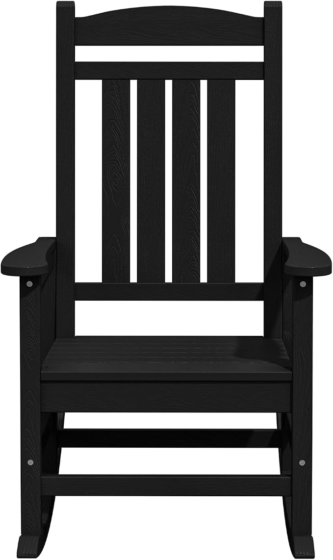 KINGYES Outdoor Rocking Chair Set of 2, High Density Polyethylene Patio Rocking - Image 9