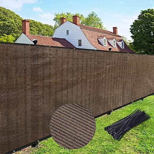 UPGRADE Privacy Fence Screen 3'x71' Brown Outdoor 90% Visibility Blockage 170 by UPGRADE