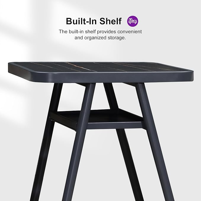 PURPLE LEAF Outdoor Patio Height Table - Image 3