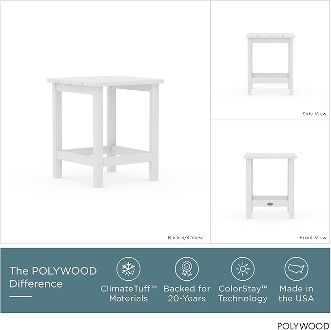 POLYWOOD Long Island 18" Side Table - Image 2