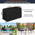 Furniture Set Cover for Bistro Table and Chairs, Black Waterproof Polymer