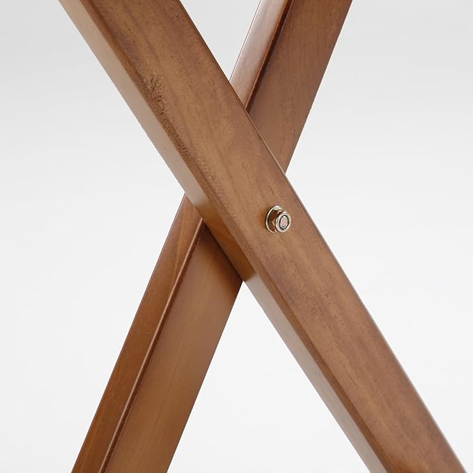 Outdoor Small Table Round Folding Side Table, Foldable Wooden End Table - Image 5