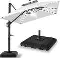 Best Choice Products 12x12ft LED Cantilever Patio Umbrella w/Base Included & by BestChoiceProducts