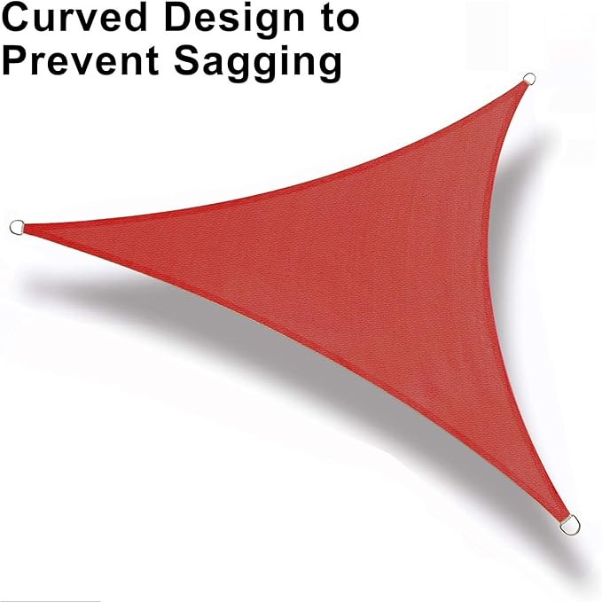 LOVE STORY Custom Size 8'x11'x13.6' Terra Red Sun Shade Sail Right Triangle - Image 6