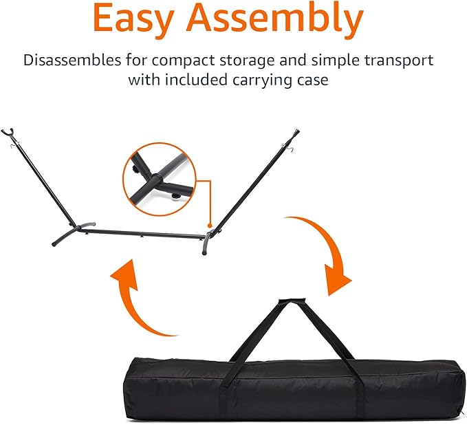 Amazon Basics 2 Person Heavy Duty Portable Sturdy Hammock Stand - Image 7