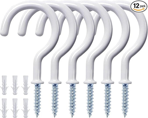 12 Pcs Ceiling Hooks for Hanging Plants, Utensils and Christmas String Lights by Etoolia