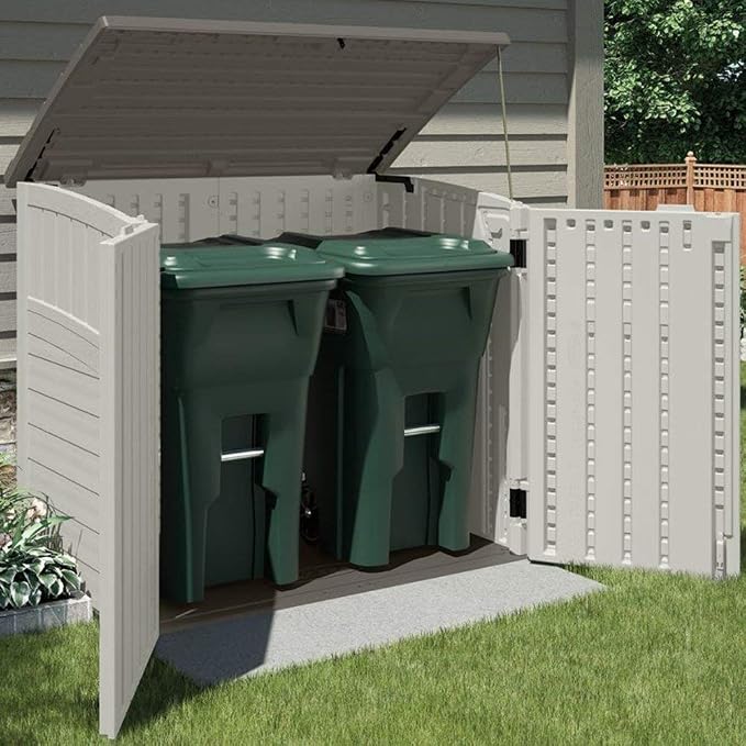 Suncast 4 Pack 34 Cu Ft Capacity Horizontal Outdoor Storage Shed - Image 6
