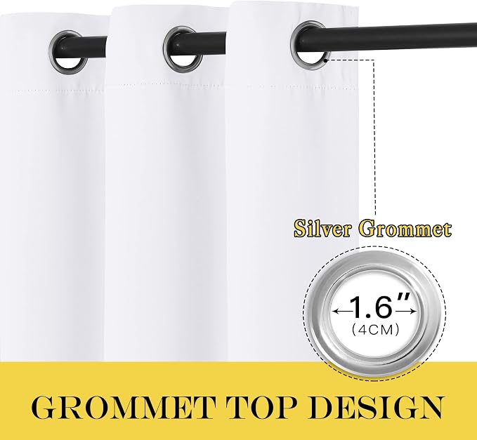 NICETOWN Room Divider Curtain 132 Inches Long, Wide Blackout Sliding Door - Image 6