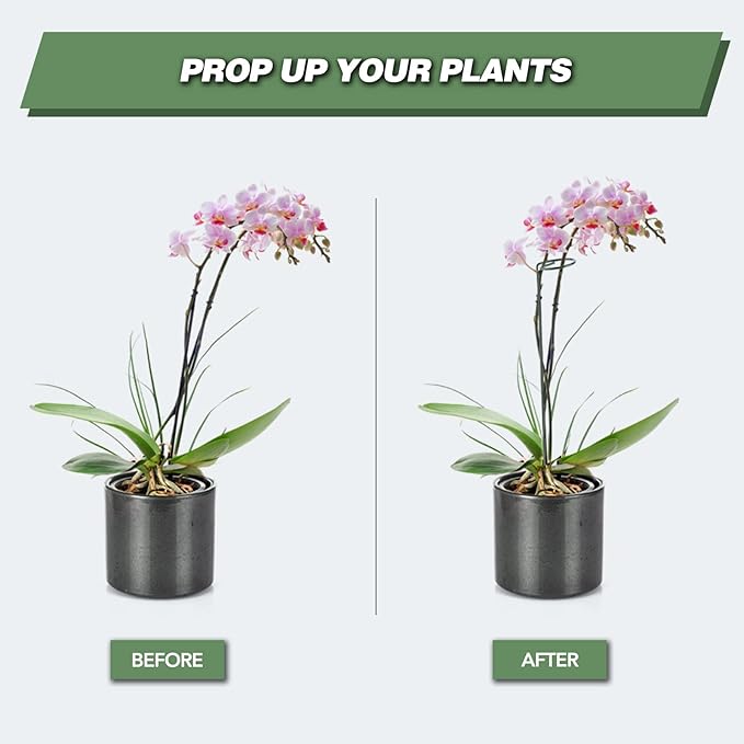 Joyhalo 20 Pack Plant Support Stakes 24 Inch, Plant Stakes, Flower Stakes - Image 2