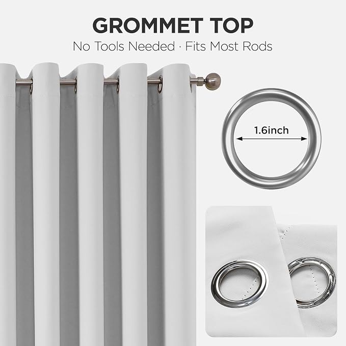 Joydeco Blackout Door Curtain for Doorway Privacy 72 Inches Long, Grommet - Image 9