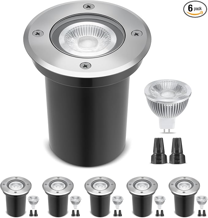 Gardencoin Low Voltage Landscape LED Well Lights, 12V in Ground Lights Outdoor by Gardencoin