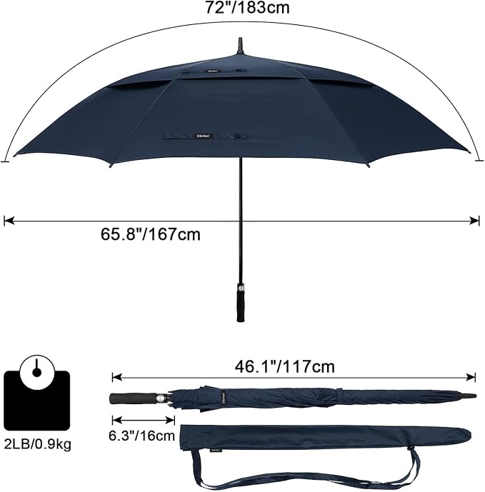 G4Free 47/54/62/68/72 Inch Automatic Open Golf Umbrella Oversize Extra Large - Image 2