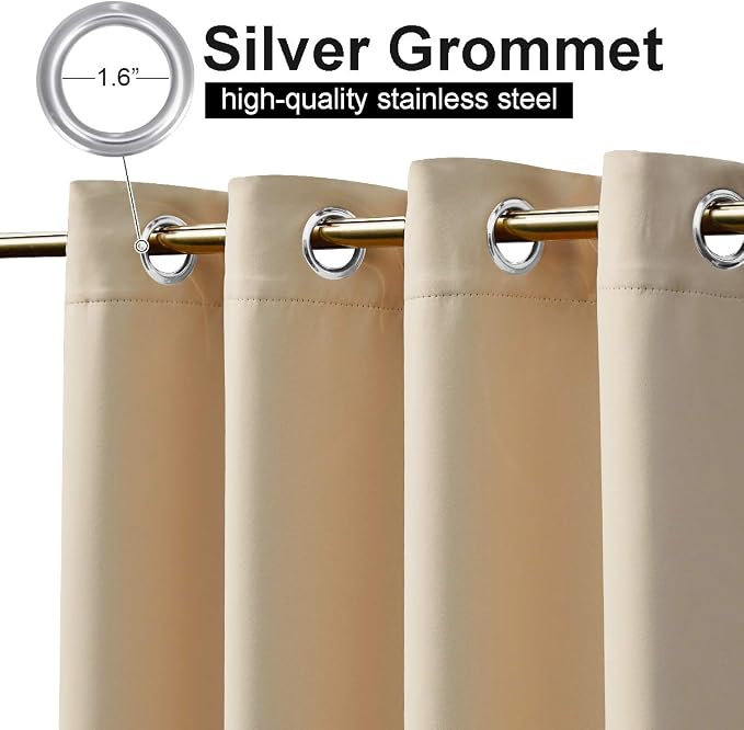 NICETOWN Outdoor Curtain for Patio Waterproof & Windproof, Thermal Insulated - Image 2