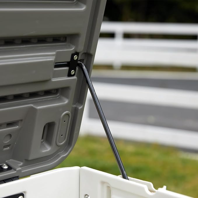 Deck Box 100 Gallon White Resin Waterproof Lockable Outdoor Storage