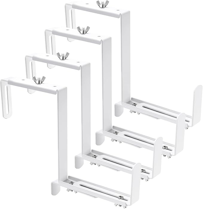 Adjustable Planter Box Bracket, Flower Box Holder Brackets by VIVIKEN