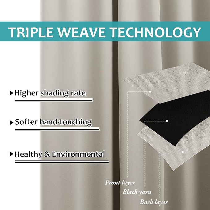 NICETOWN 2 Panels Outdoor Curtains - Image 5