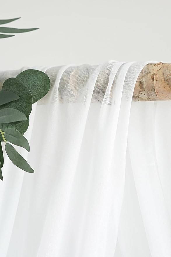 Artificial Flower Wedding Arch Kit, White and Ivory, 26 Ft Draping