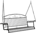 VINGLI Upgraded Metal Patio Porch Swing, 660 LBS Weight Capacity Steel Porch by VINGLI