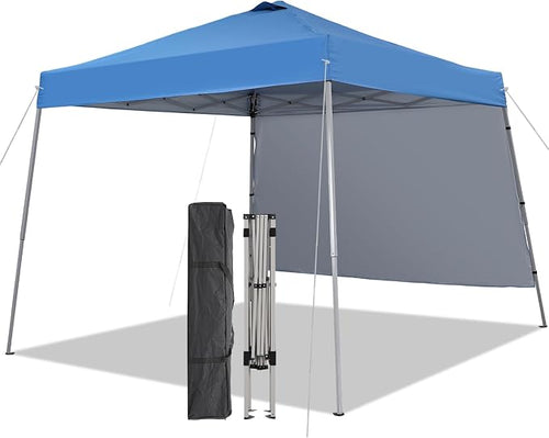 10X10 Pop Up Canopy, Slant Legs Instant Outdoor Canopy Tent by Oneofics
