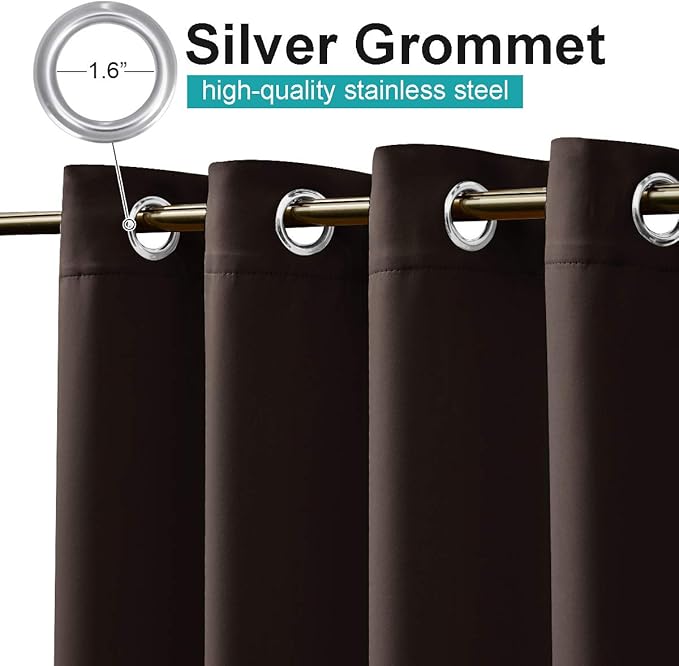 NICETOWN Outdoor Curtain for Patio Waterproof Extra Long 108" Length, Thermal - Image 2
