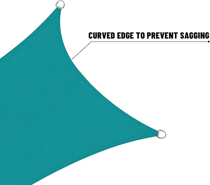 LOVE STORY Rectangle 7'x15' Waterproof Sun Shade Sail Canopy UV Block - Image 7