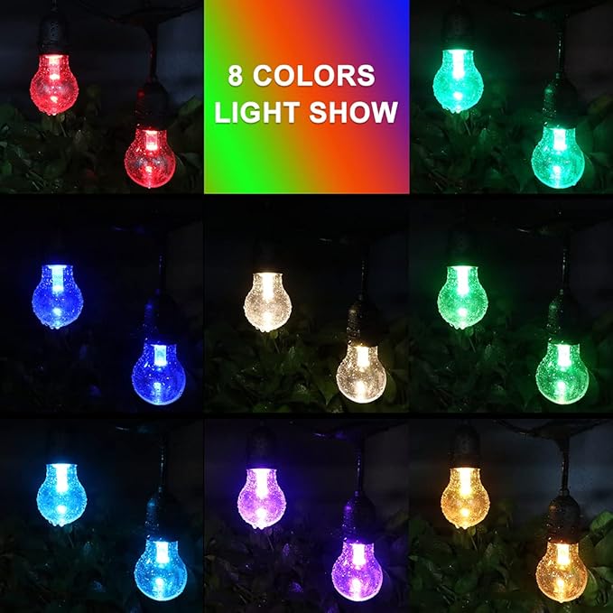 String Lights 96 FT Outdoor LED Multicolor with Remote Control