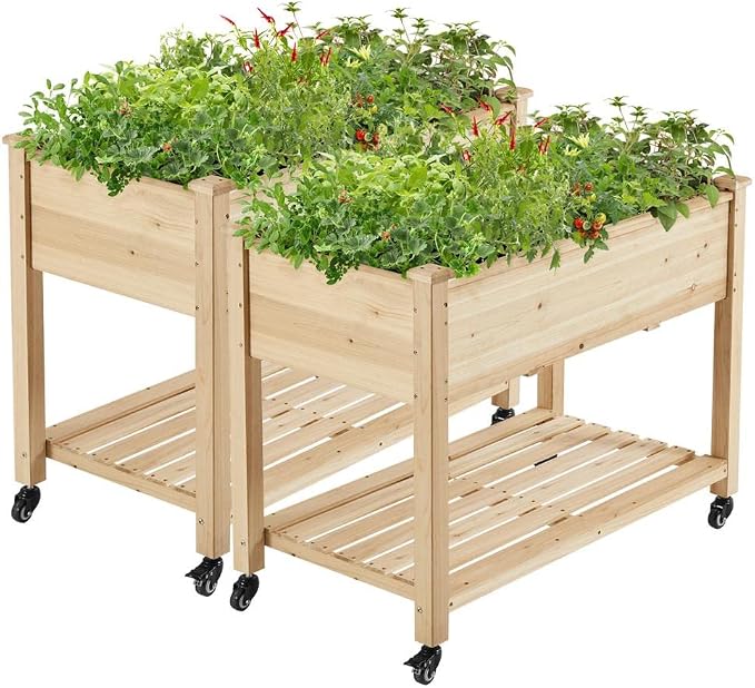 Yaheetech 42x23x33in Wooden Raised Garden Bed by Yaheetech