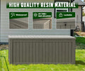 Deck Box 180 Gallon Resin Storage Bench, Striped Grey