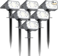 6 Packs Solar Spot Lights Outdoor, 64 LED 6500K Solar Lights Outdoor, IP67 by Unknown