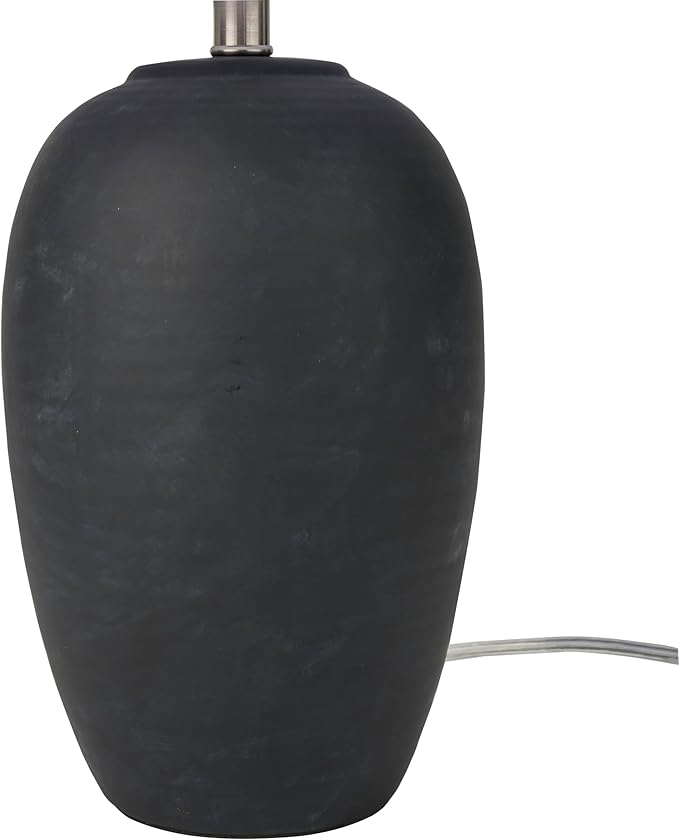 Table Lamp with Black Distressed Ceramic Base, 23-Inch Height