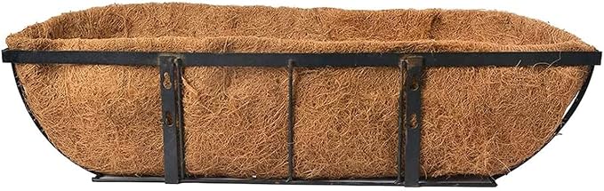 2 pcs Garden Coconut Planter Liners Preformed Window Box Liners Natural Trough - Image 5