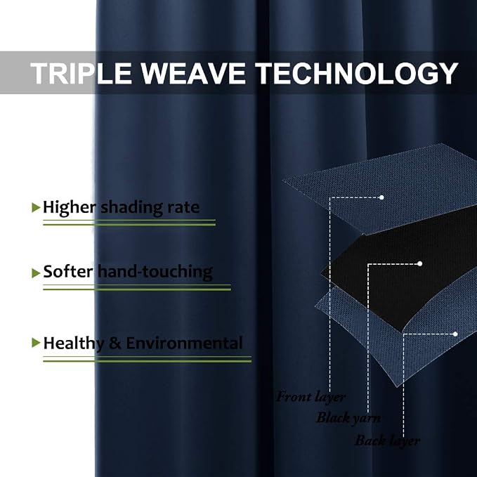 NICETOWN 2 Panels Exterior Blackout Outdoor Curtains - Image 7