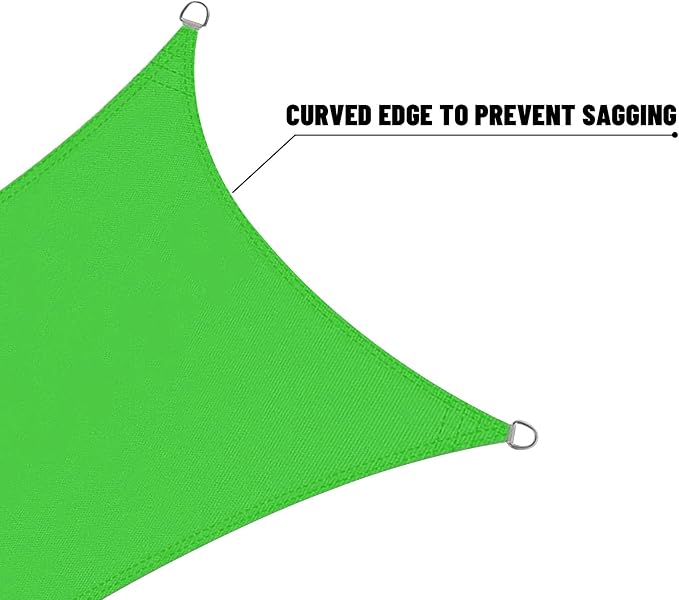 LOVE STORY Right Triangle 10'x18'x20.6' Waterproof Sun Shade Sail Canopy UV - Image 8