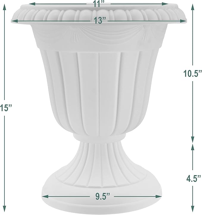 Arcadia Garden Products PL10TP Classic Traditional Plastic Urn Planter - Image 6