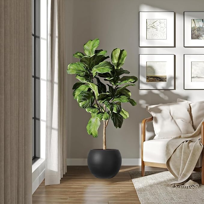 10 H x 14" Dia Round Fiberstone Planter - Image 6