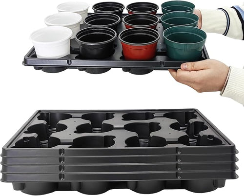 12 Cell Round Nursery Trays Thickened Durable Seedling Pots Shuttle Carrying by RooTrimmer