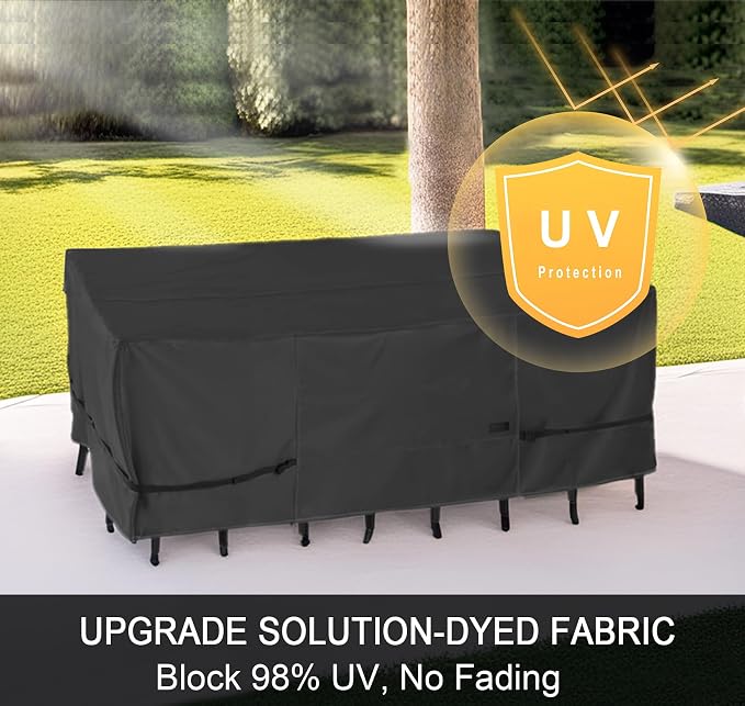 NettyPro Patio Table Cover Rectangular 88 x 60 Inch, Waterproof Outdoor - Image 5