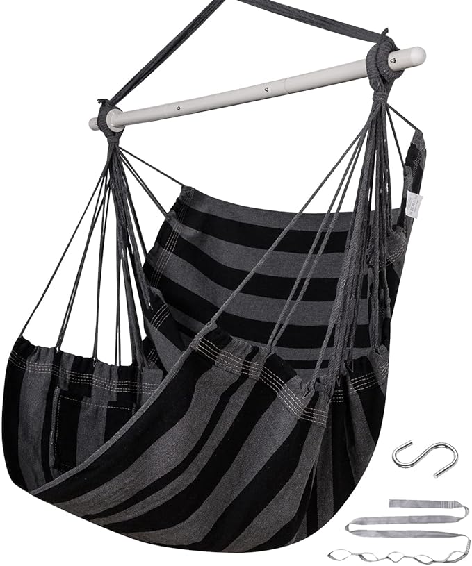 ADVOKAIR Hammock Chair Swing, Heavy-Duty Hanging Rope Swing Seat Supports 500 by ADVOKAIR-ChillNaturally