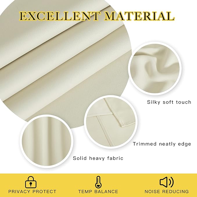 NICETOWN Room Darkening Short Curtain 54 inches Long - Image 2