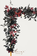 Artificial Flower Garland 5 Ft Foam Rose Vine in Burgundy and Dusty Rose