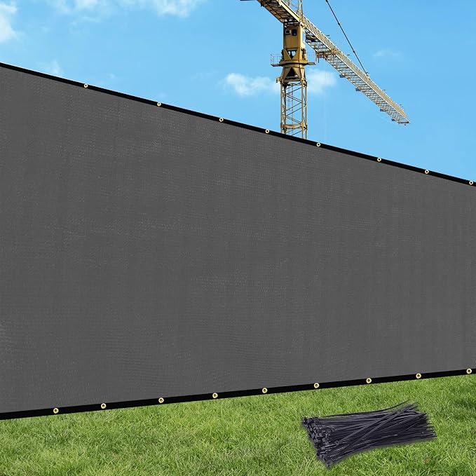 UPGRADE Privacy Fence Screen 4'x35' Dark Grey Outdoor 90% Visibility Blockage by UPGRADE