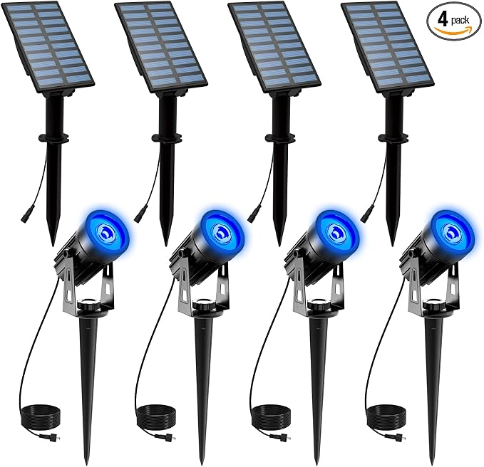 T-SUNUS 4 Pack Solar Landscape Spotlights by T-SUNUSLighting
