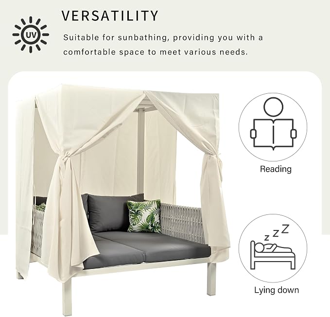Outdoor Patio Sunbed Lounger - Image 6