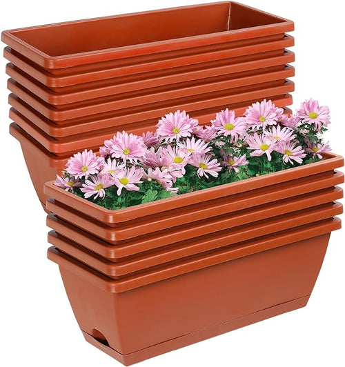 12Pcs 17Inches Rectangle Planter Box by Lysjtsr
