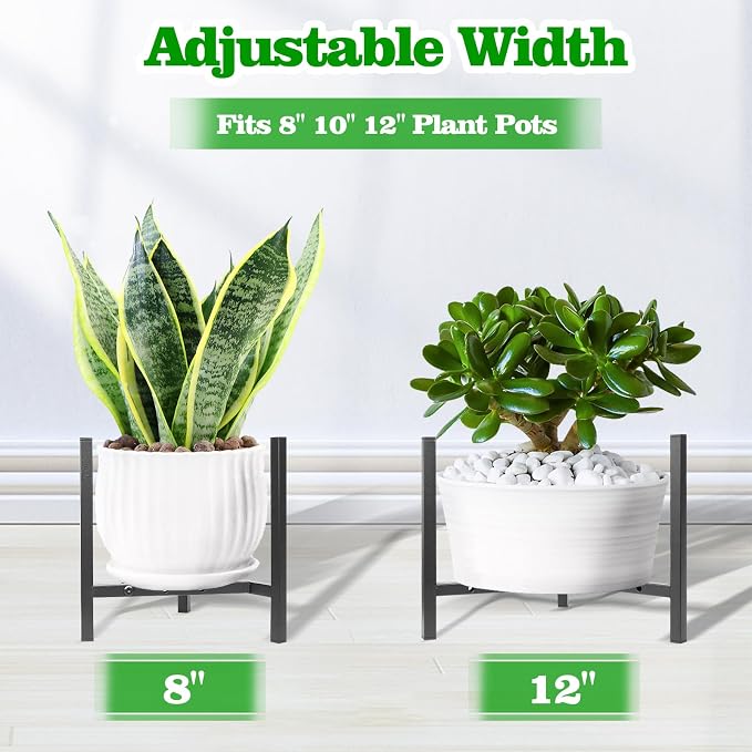 Airpark Plant Stand Indoor Adjustable, Metal Modern Plant Stands, Heavy Duty - Image 2