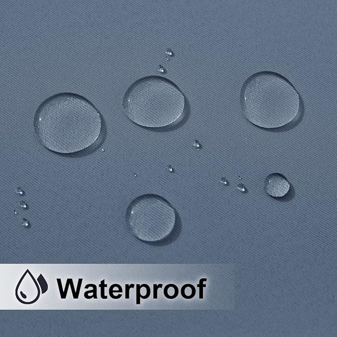 NICETOWN 2 Panels Patio Curtains Outdoor Waterproof & Windproof, Top and Bottom - Image 4