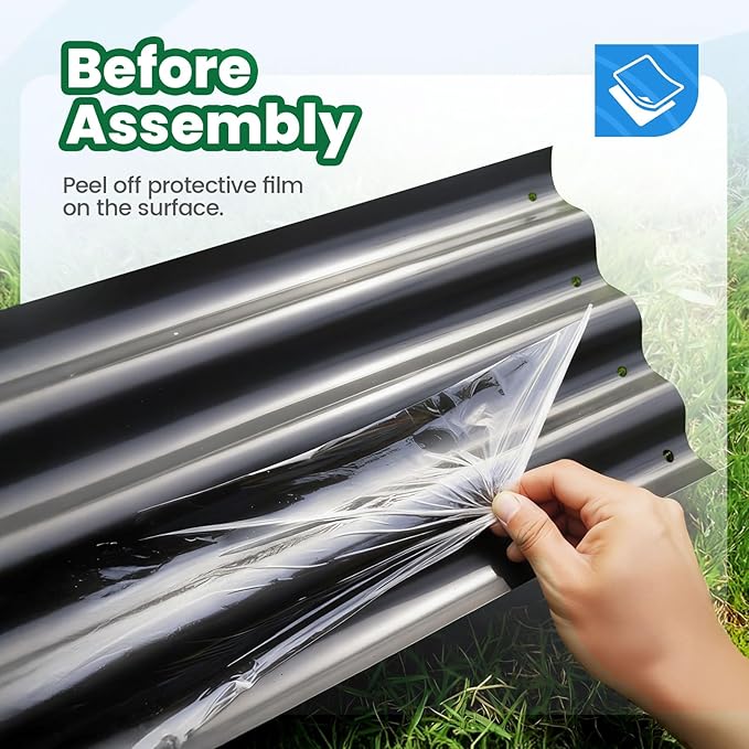 Quictent Galvanized Raised Garden Bed Kit, Dark Grey - Image 4